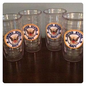 Tervis Tumbler Dining - Four Tervis Tumblers 16 oz US NAVY Emblem NEW Tervis Tumbler Dining - Four Tervis Tumblers 16 oz US NAVY Emblem NEW